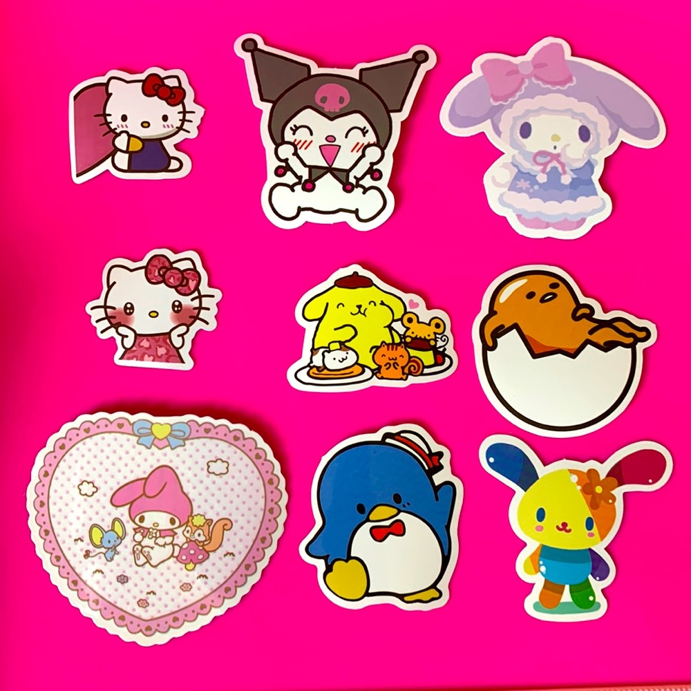 9 Sanrio Hello Kitty and Friends Waterproof Stickers